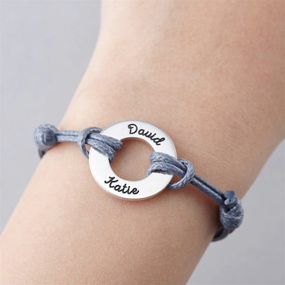 Bracelet Cuir Personnalisé avec Cercle