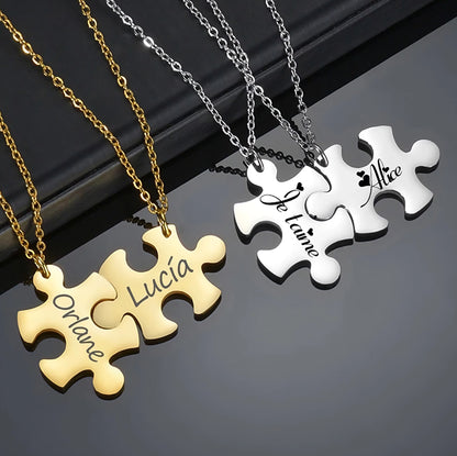 Collier Puzzle Personnalisé Gravé