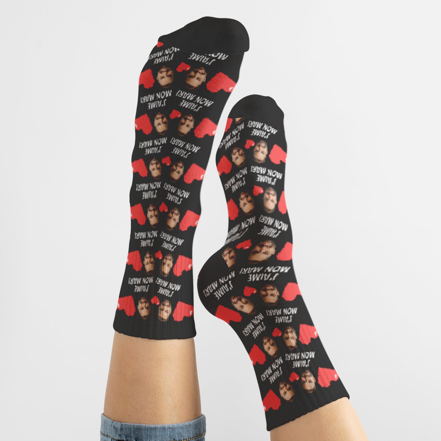 Chaussettes Personnalisées Visage Mari