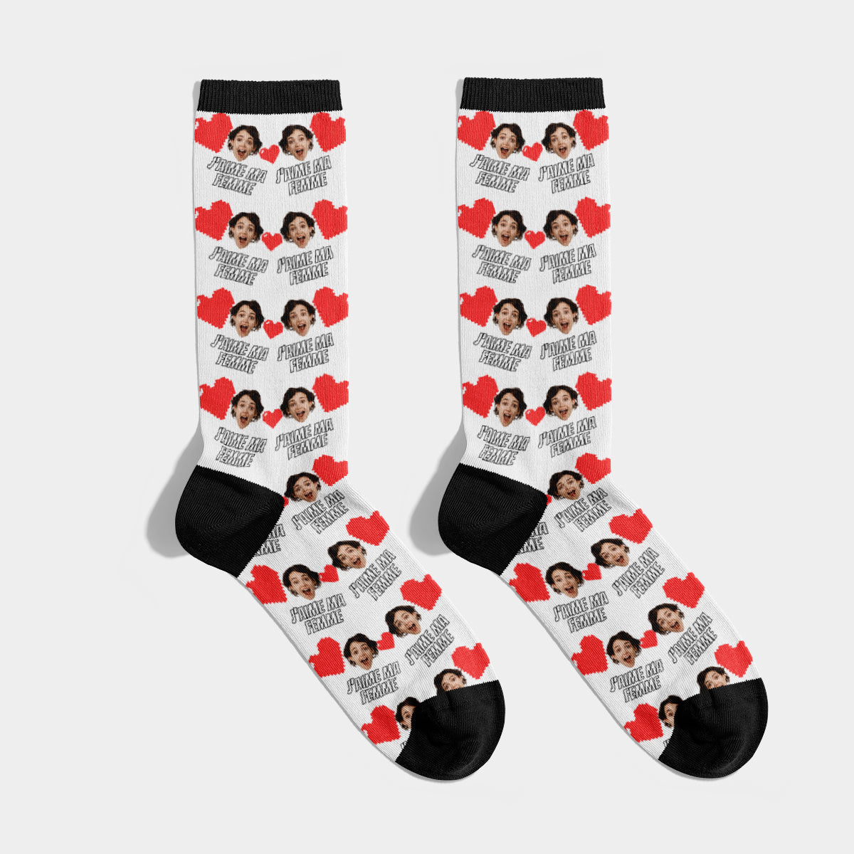 Chaussettes Personnalisées Visage Femme