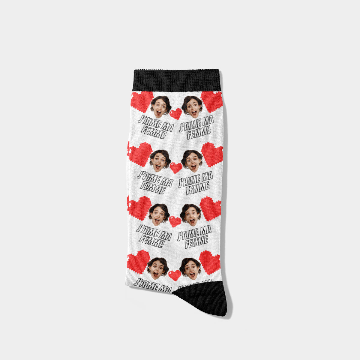 Chaussettes Personnalisées Visage Femme