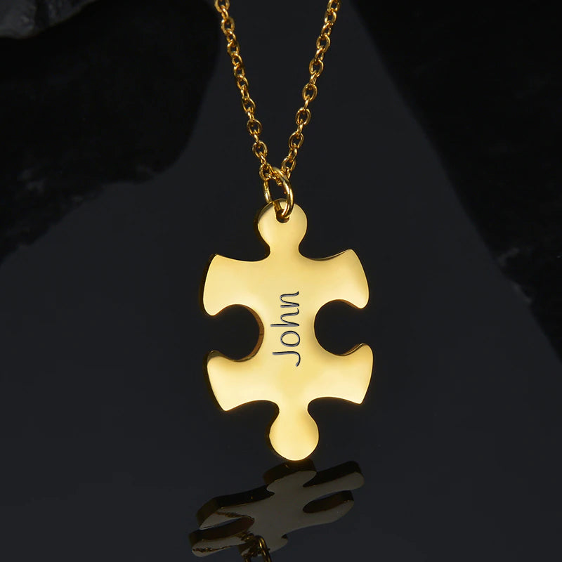 Collier Puzzle Personnalisé Gravé