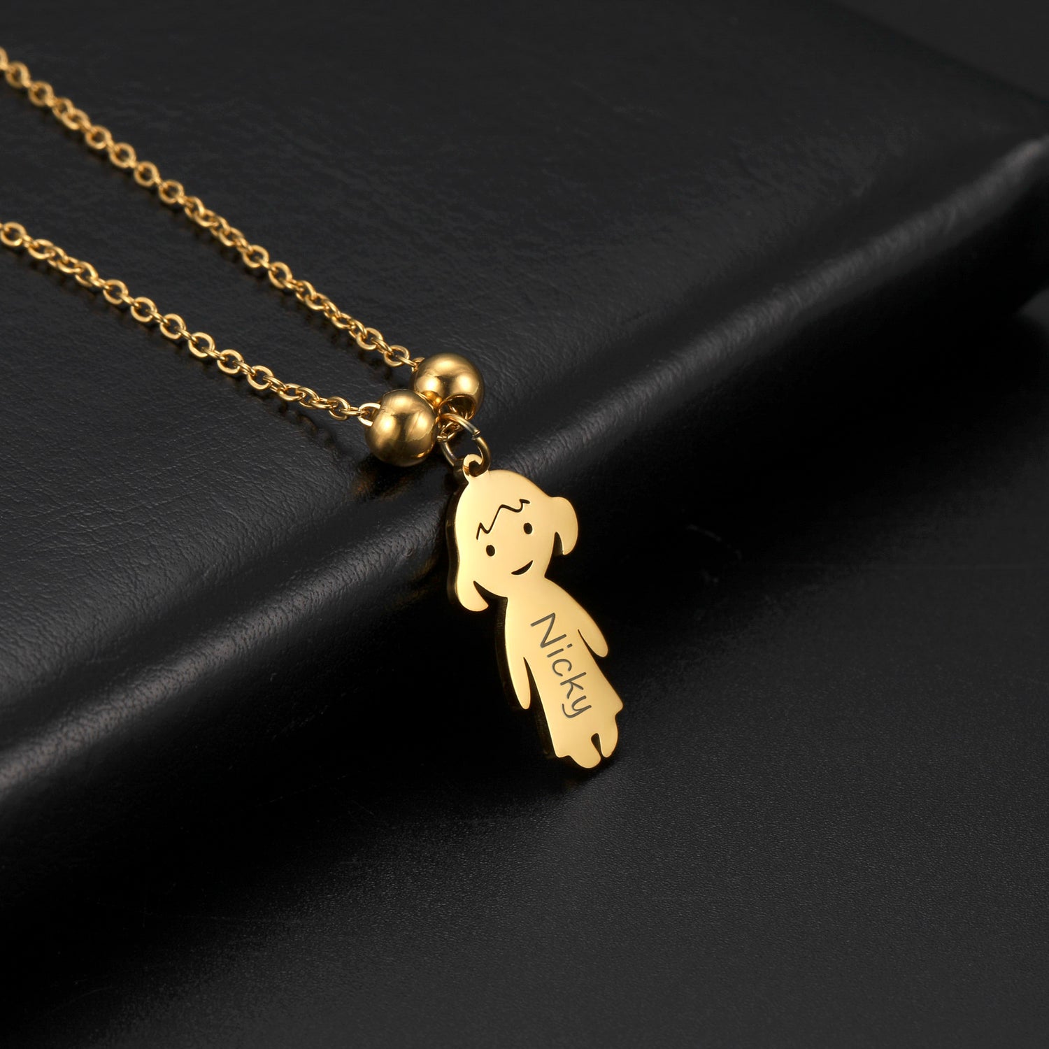 Collier Personnalisé Silhouette Garçon et Fille