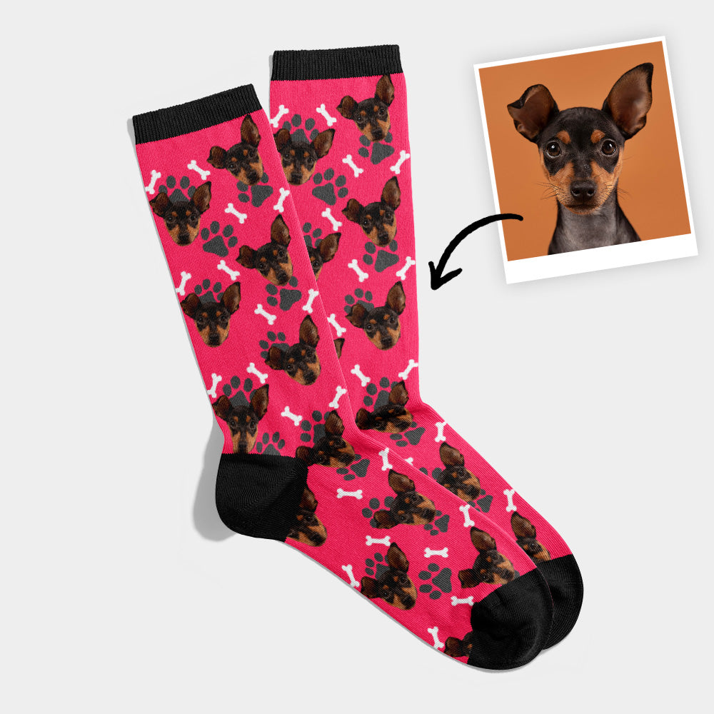 Chaussettes Personnalisées Animal Domestique Visage