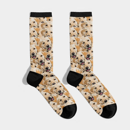 Chaussettes Personnalisées Multiples Animal Visages