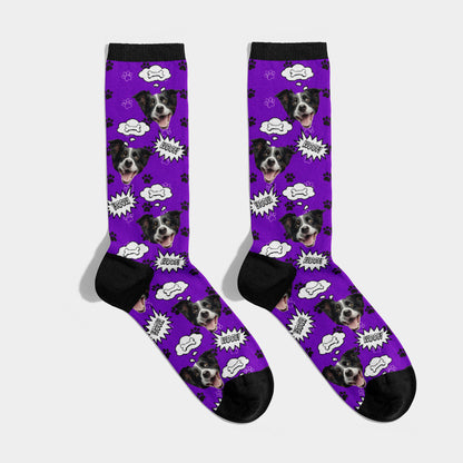 Chaussettes Personnalisées Chien Visage