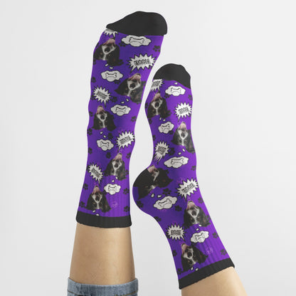 Chaussettes Personnalisées Chien Visage