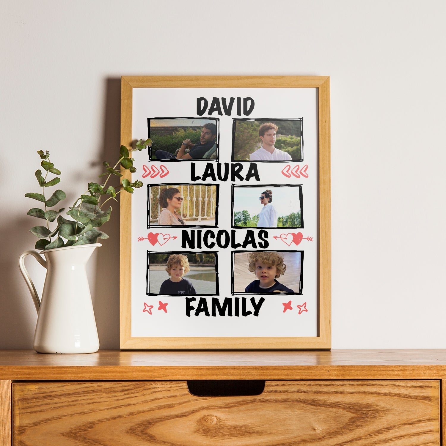 Affiche Familiale Personnalisée Avec Photos