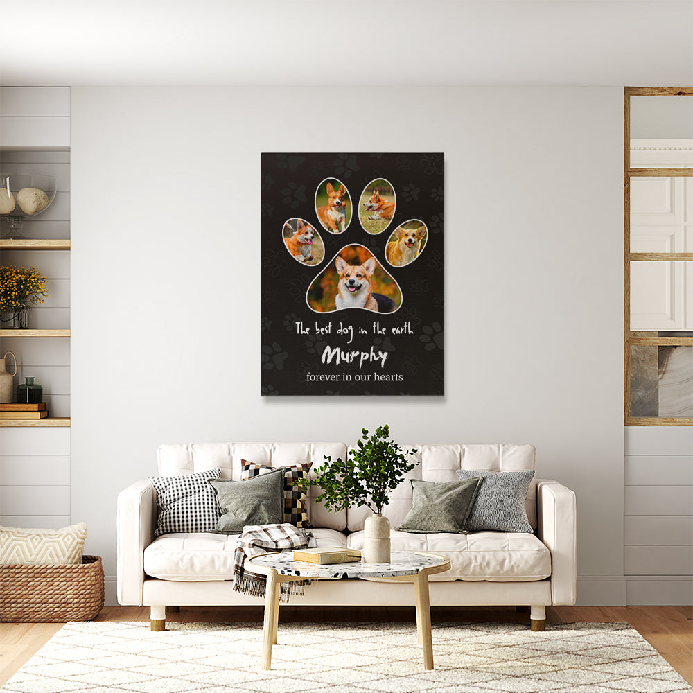 Photo Sur Toile Personnalisée Collage Patte Chien