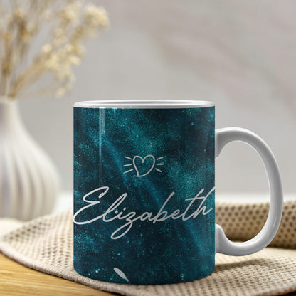 Mug Personnalisé Marbre Aqua