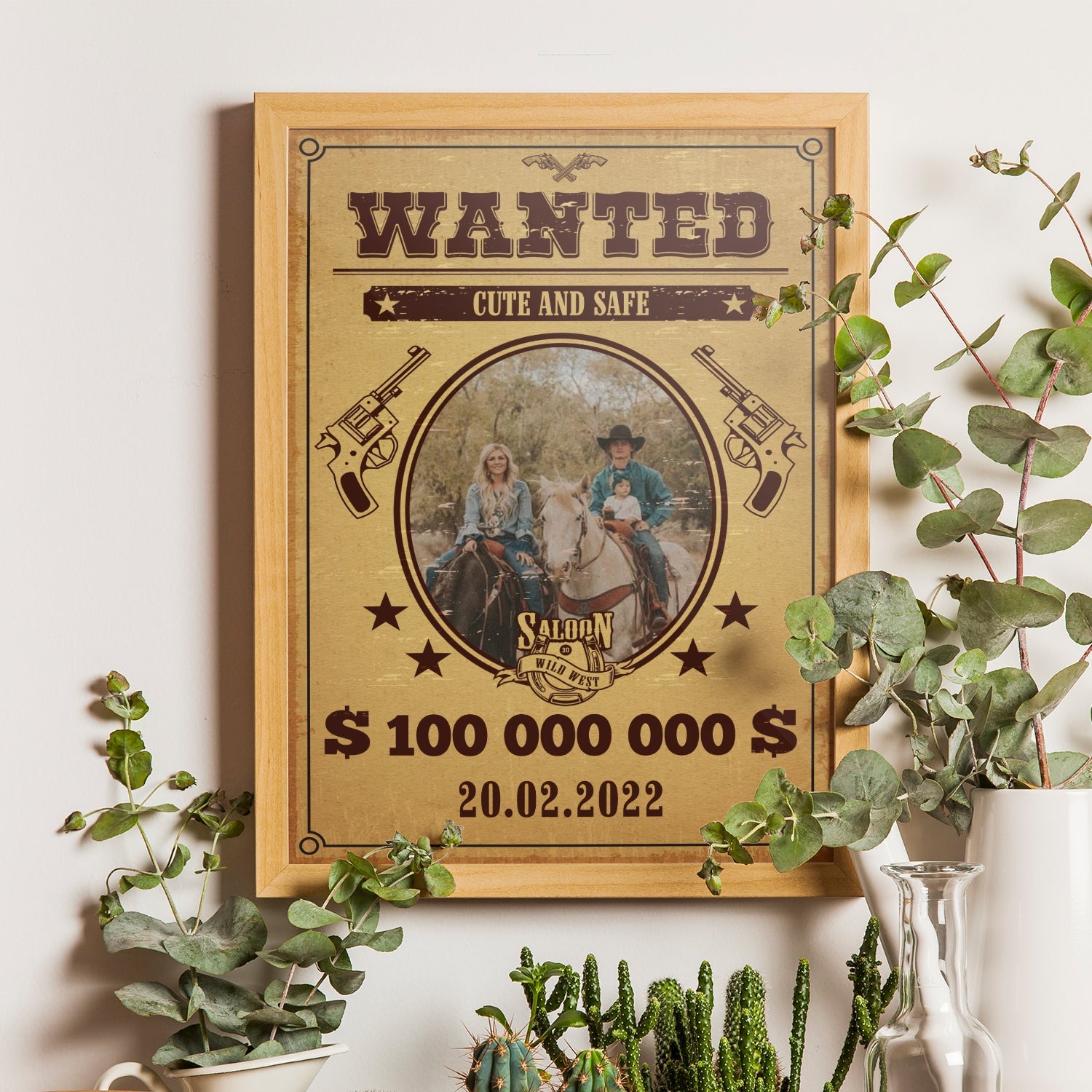 Affiche Personnalisée Western Most Wanted Avec Photo