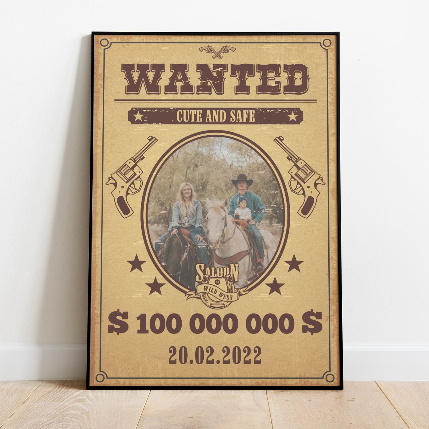 Affiche Personnalisée Western Most Wanted Avec Photo