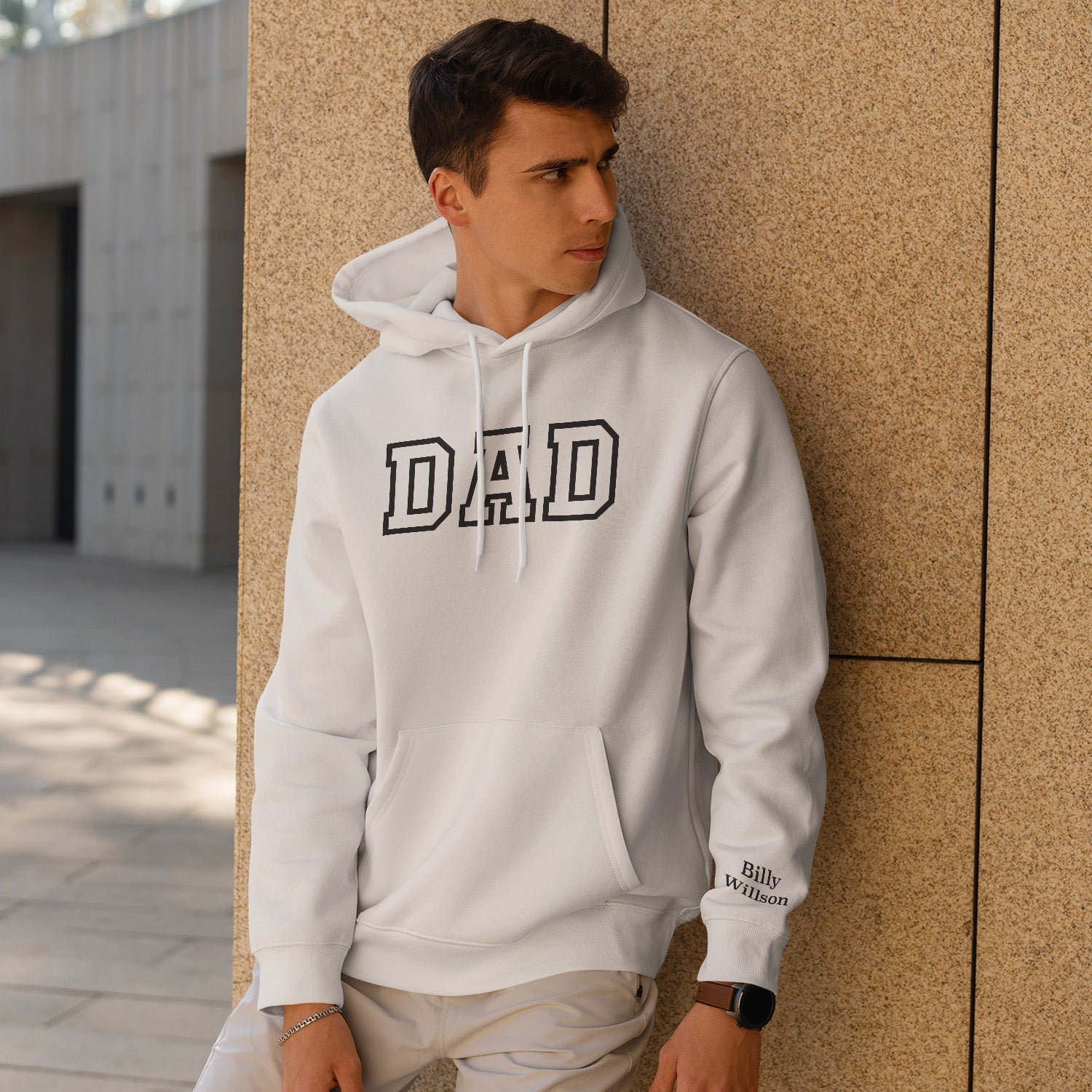 Sweat À Capuche Personnalisé Père Dad Avec Noms D&