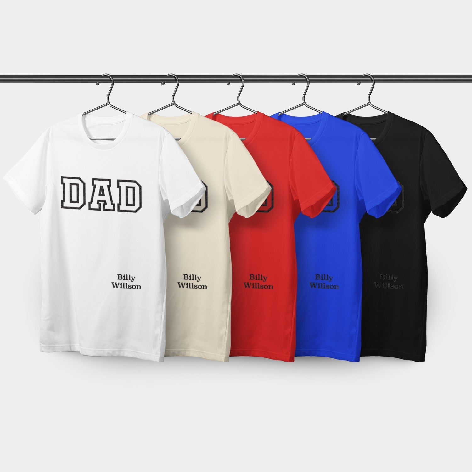 T-shirt Personnalisé Papa Dad Brodé Avec Nom D&