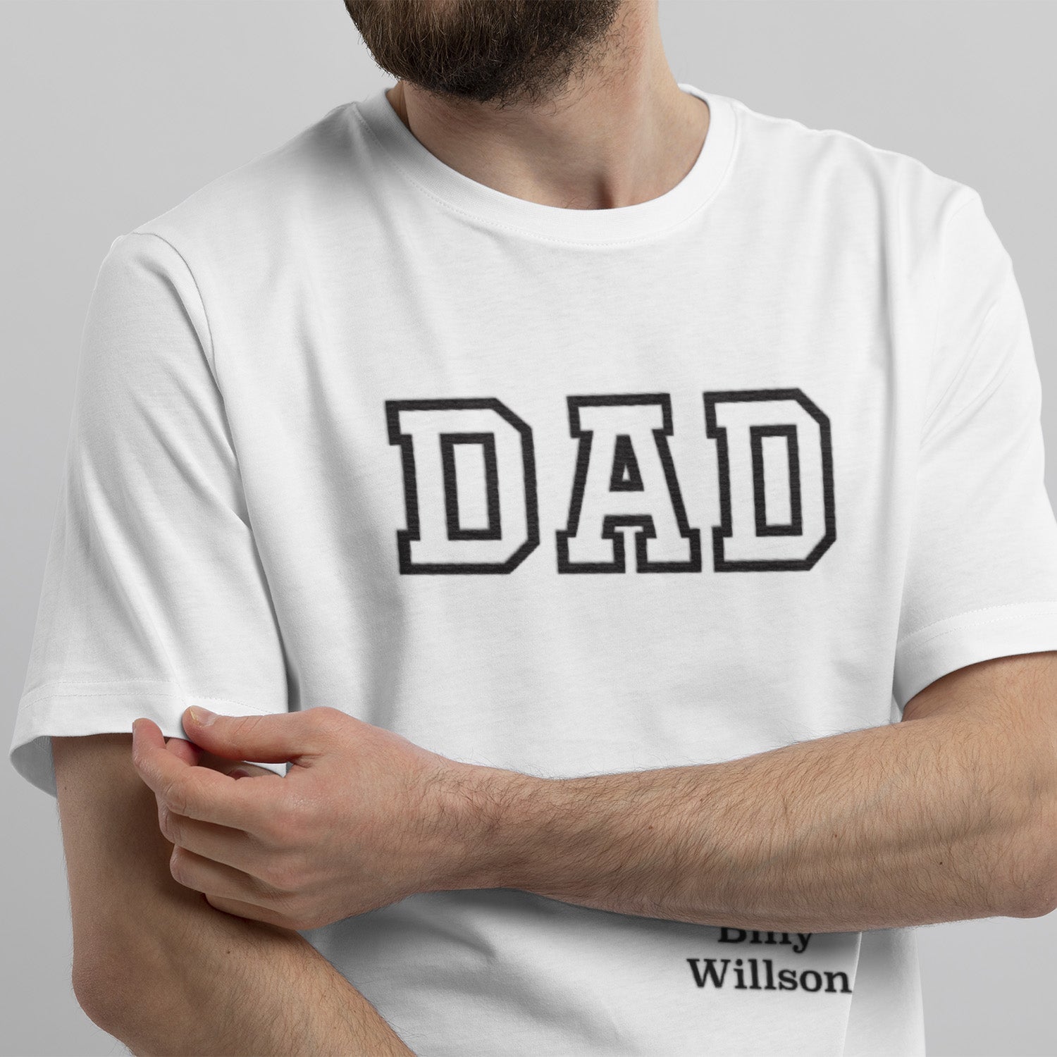 T-shirt Personnalisé Papa Dad Brodé Avec Nom D&