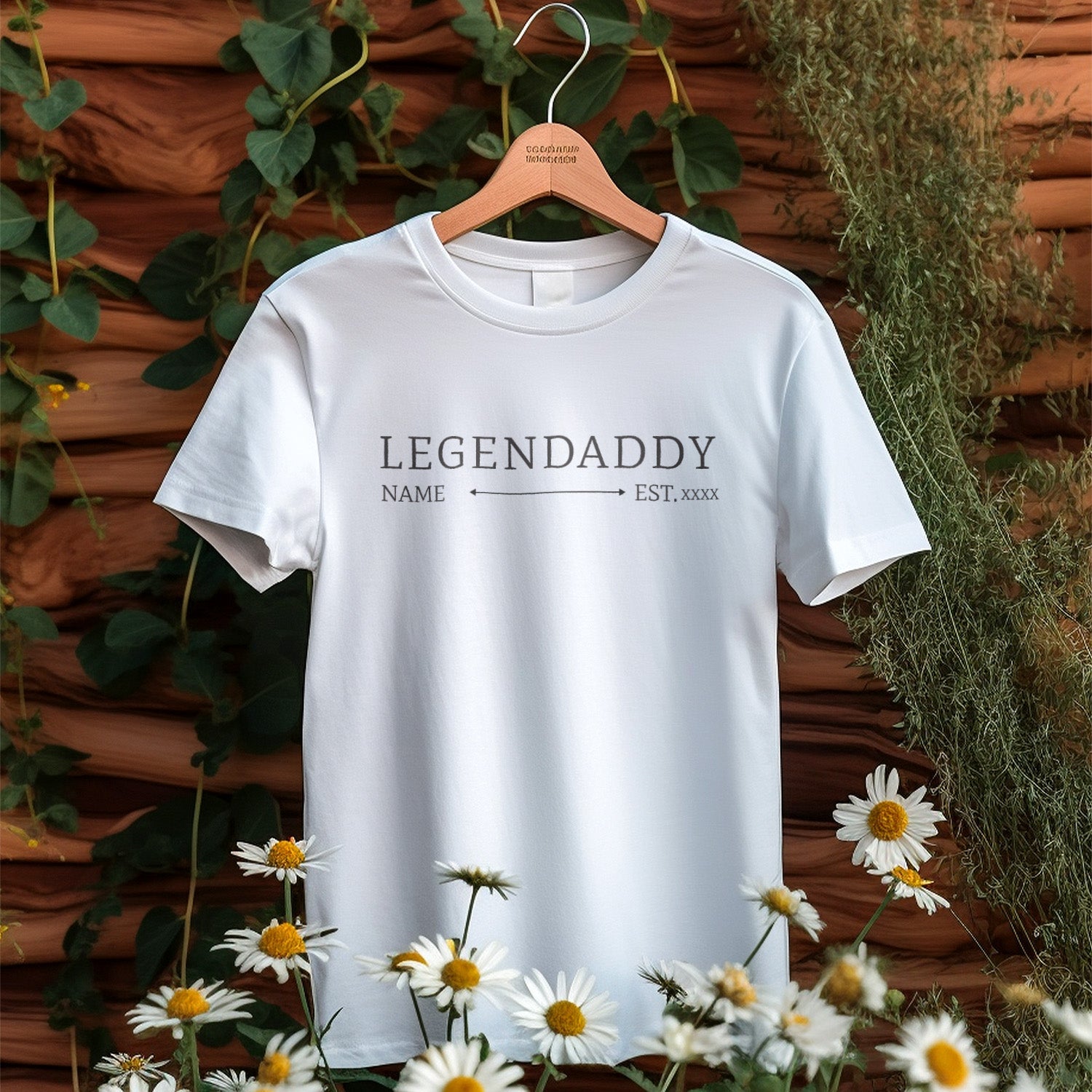 T-shirt Personnalisé Papa Legendaddy Avec Nom D&