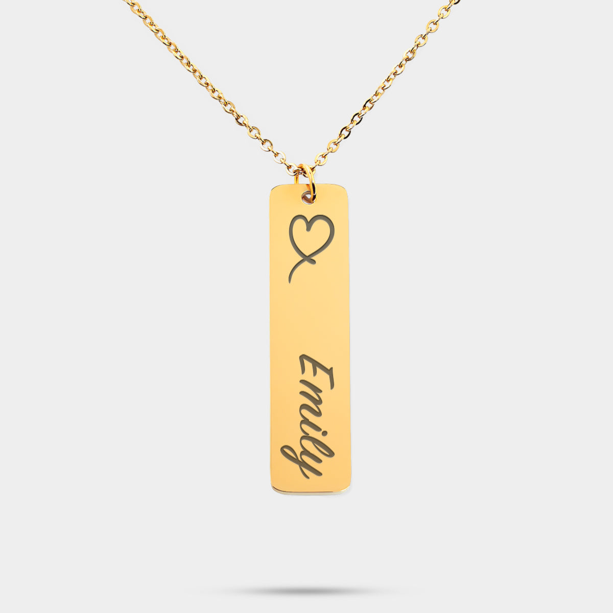 Collier Verticale Personnalisé avec Nom Gravé