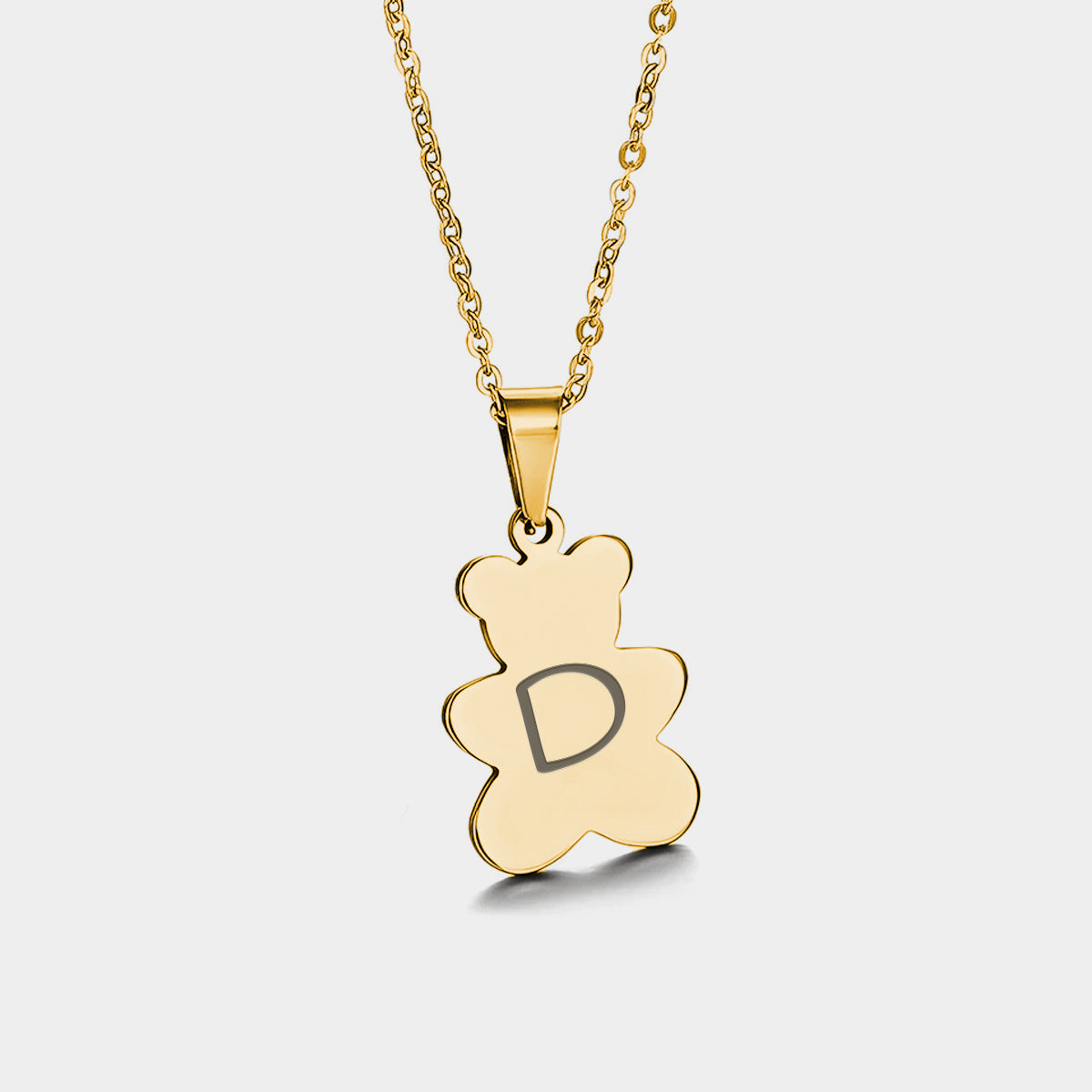 Collier Personnalisé Petit Ours avec Initiale