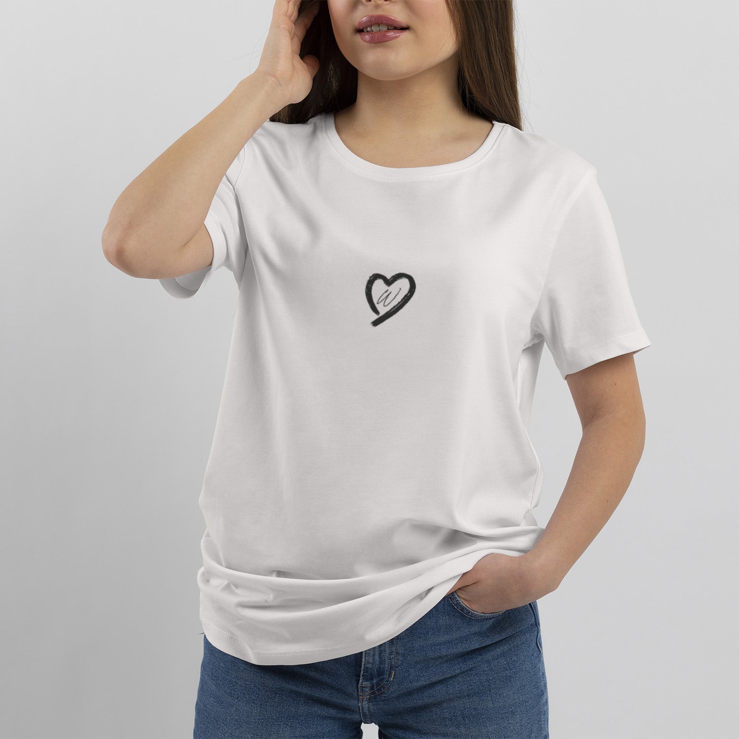 T-shirt Personnalisé Cœur Avec Initiale