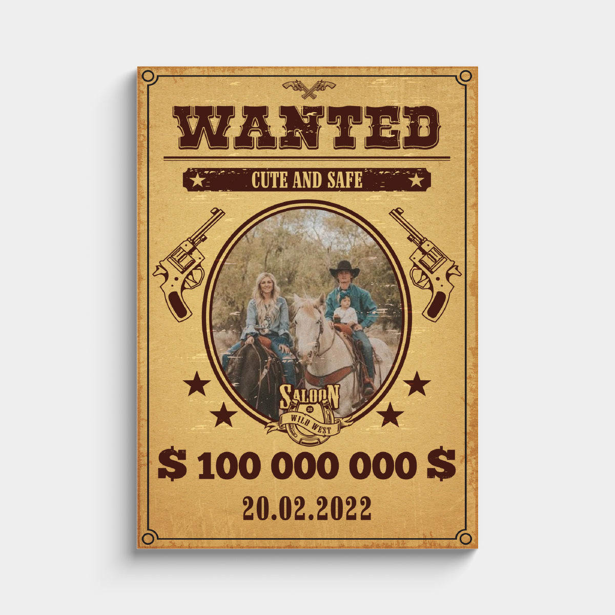 Affiche Personnalisée Western Most Wanted Avec Photo