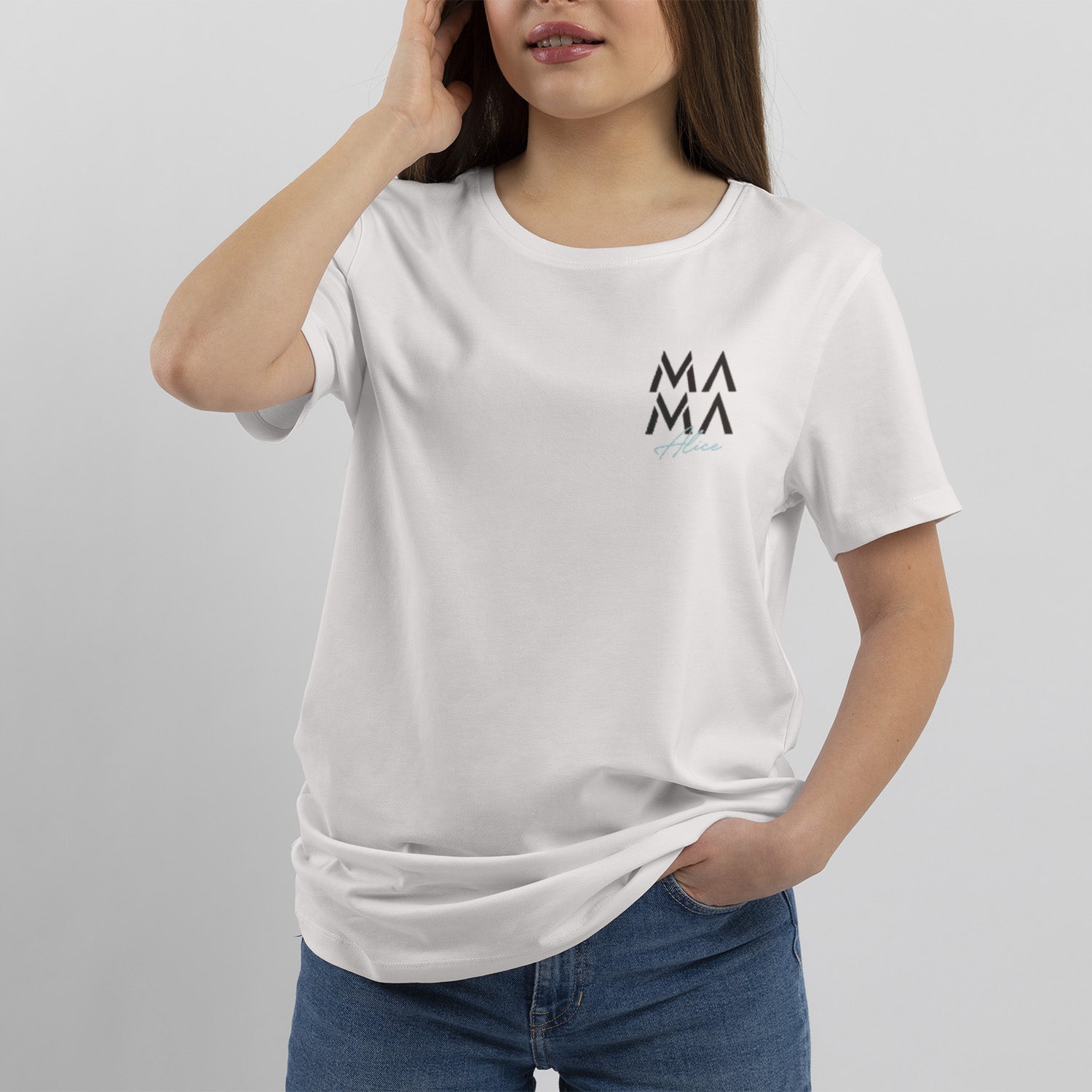 T-shirt Personnalisé Mama Avec Nom D&