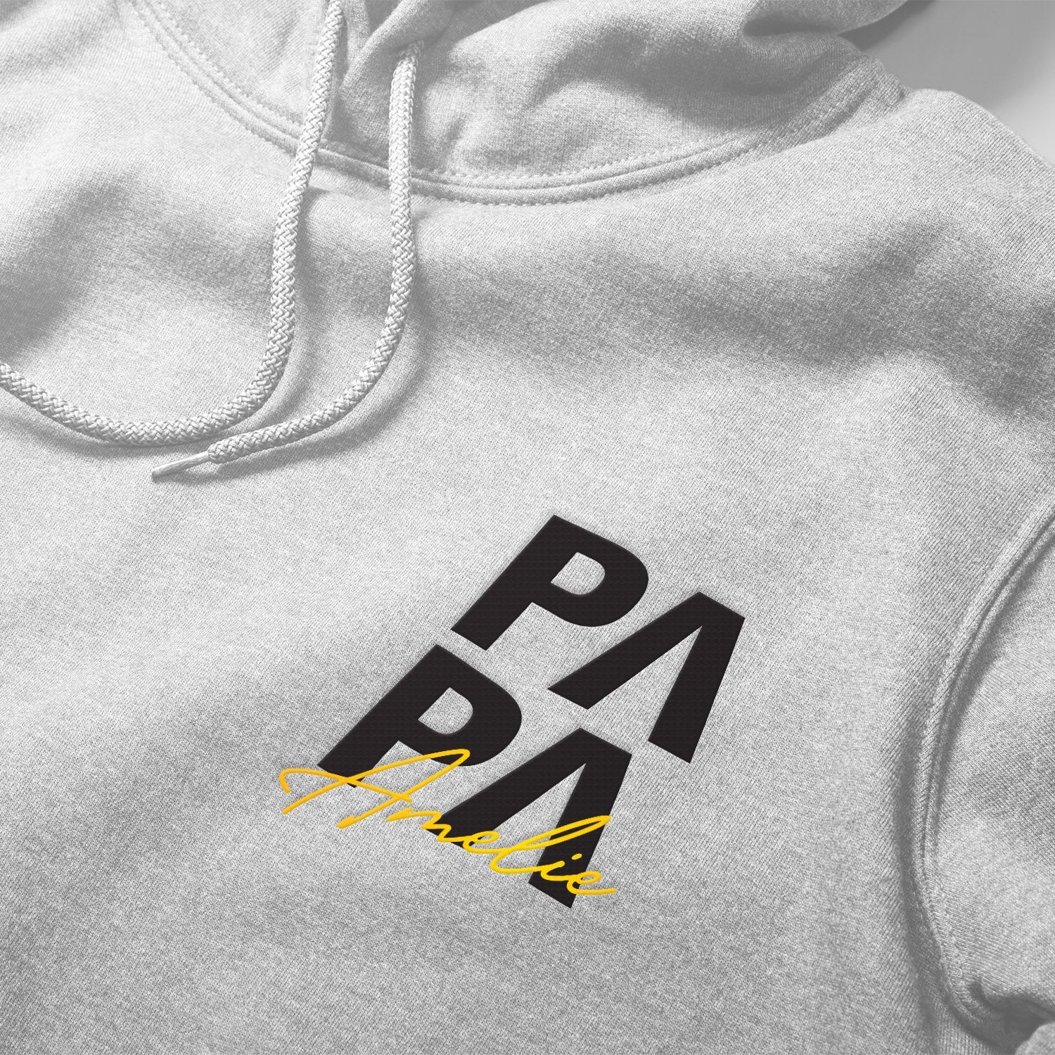 Sweat À Capuche Personnalisé Papa Avec Nom D&