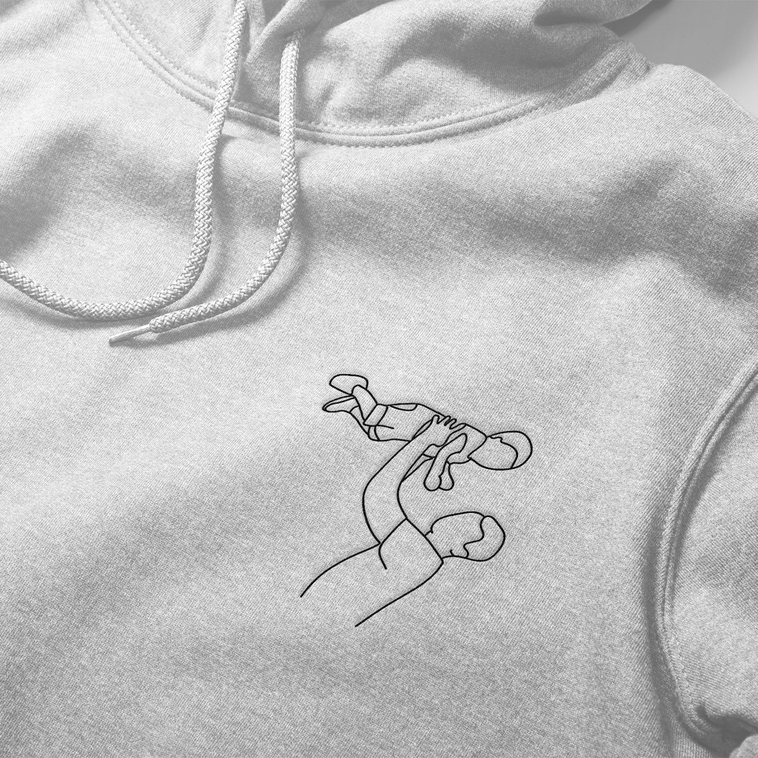 Sweat À Capuche Personnalisé Brodé Avec Lineart