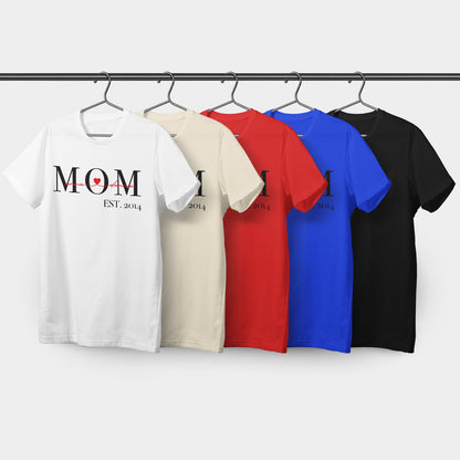 T-shirt Personnalisé Maman Depuis Avec Noms Des Enfants