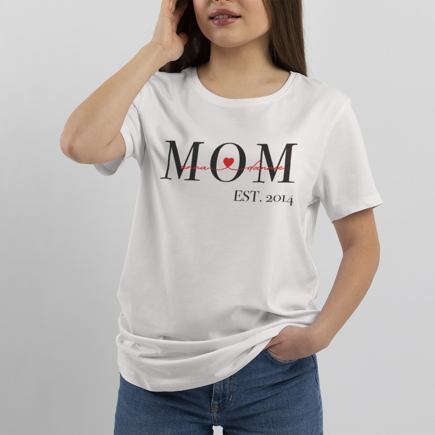 T-shirt Personnalisé Maman Depuis Avec Noms Des Enfants