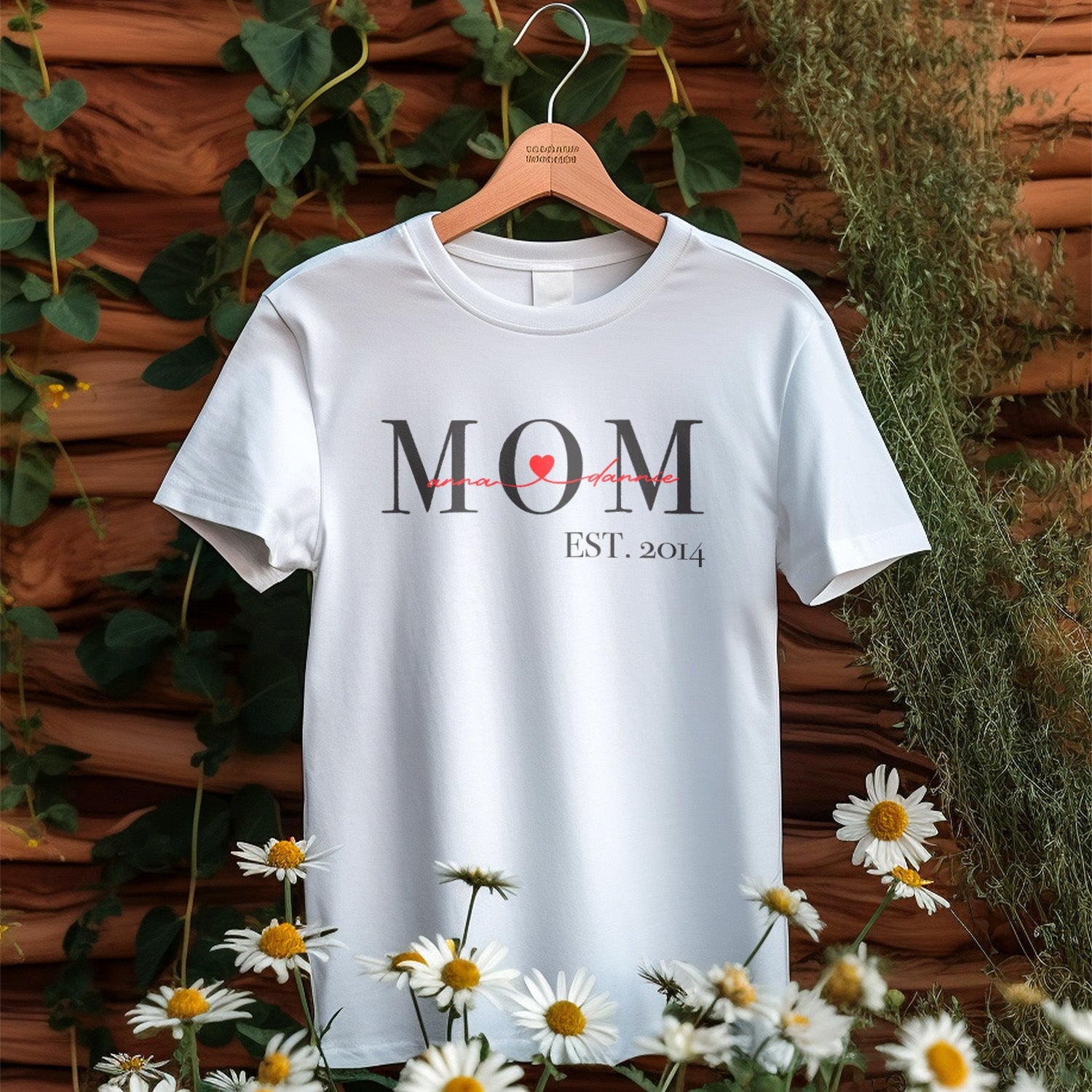 T-shirt Personnalisé Maman Depuis Avec Noms Des Enfants