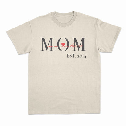 T-shirt Personnalisé Maman Depuis Avec Noms Des Enfants