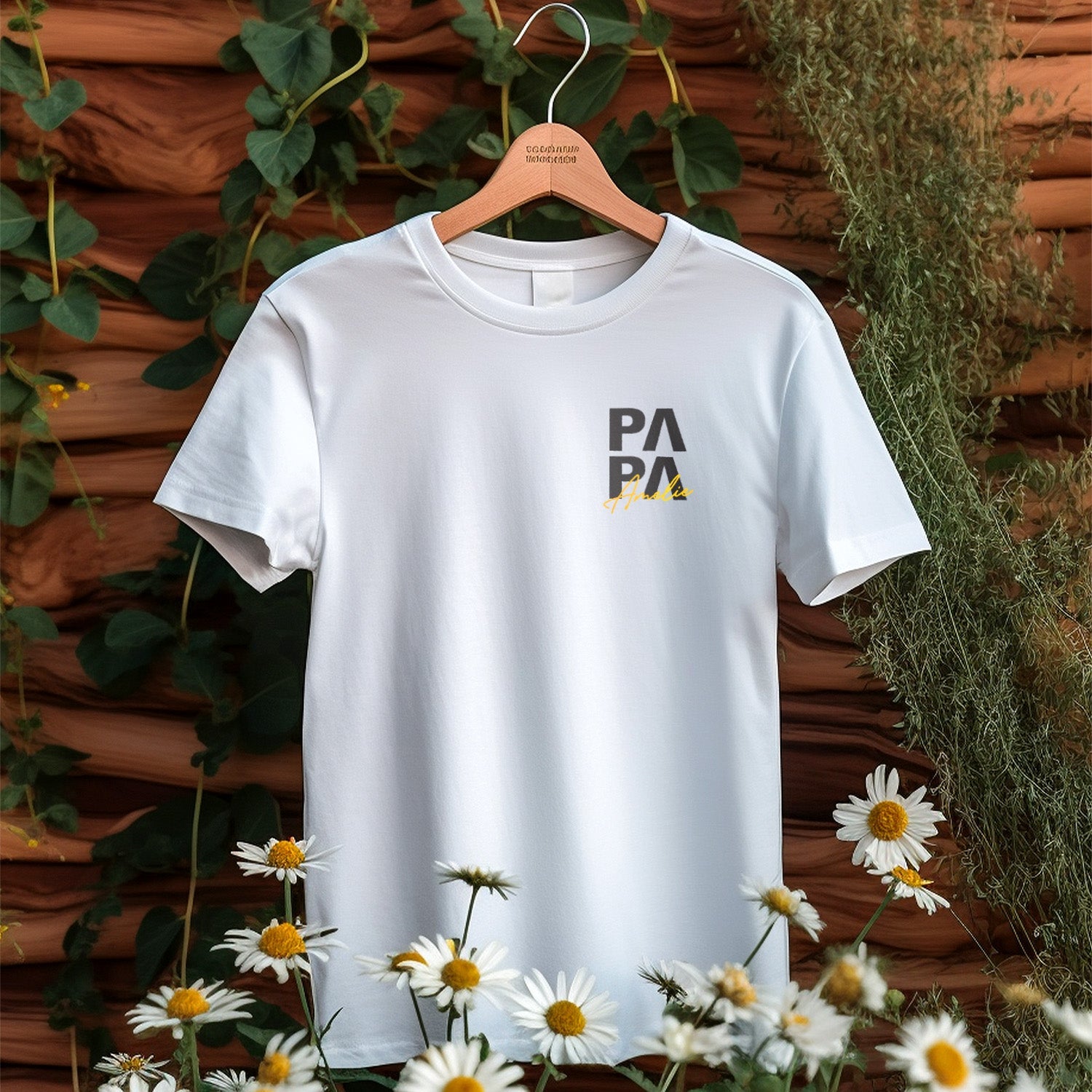 T-shirt Personnalisé Papa Avec Nom D&