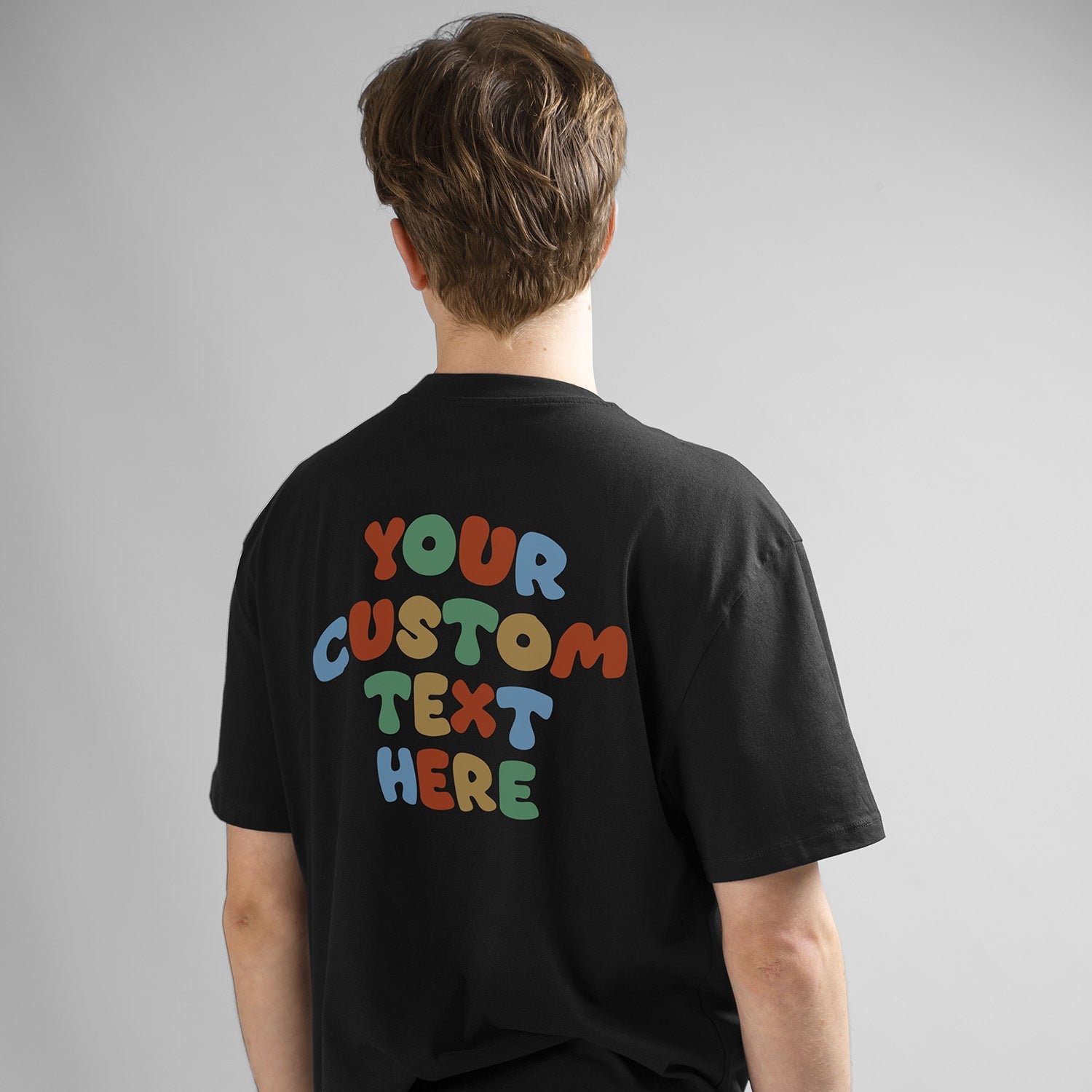 T-shirt Personnalisé Style Cartoon Avec Texte Personnalisé