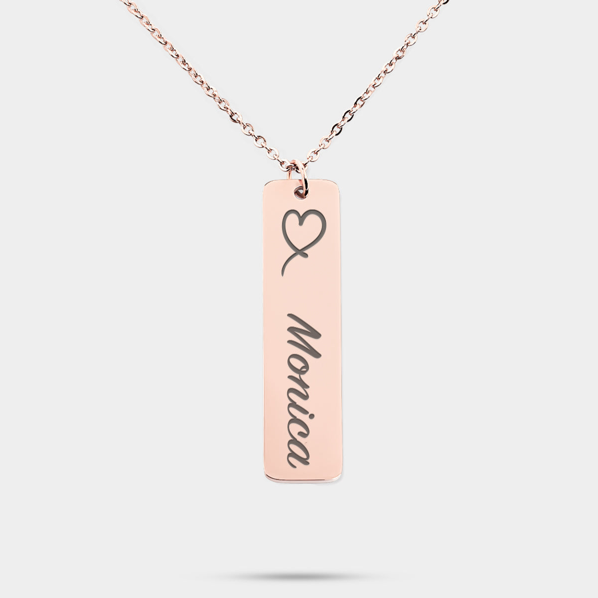 Collier Verticale Personnalisé avec Nom Gravé