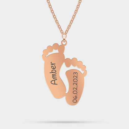 Collier Personnalisé Pieds Bébé