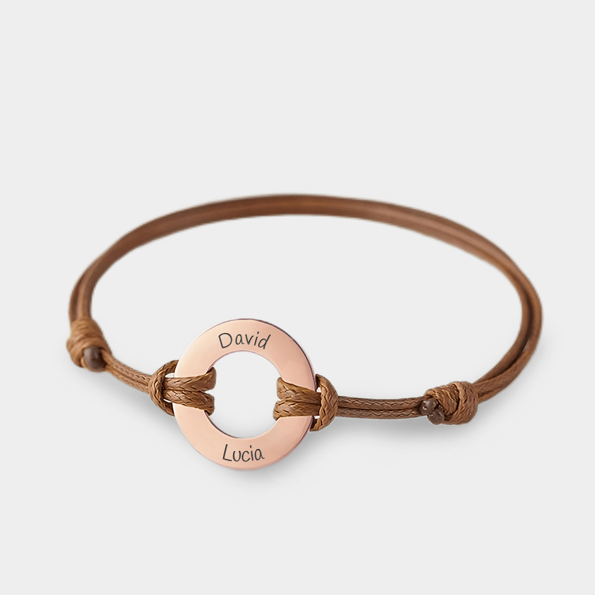 Bracelet Cuir Personnalisé avec Cercle