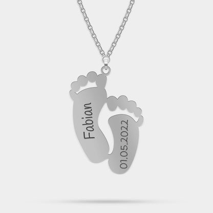 Collier Personnalisé Pieds Bébé