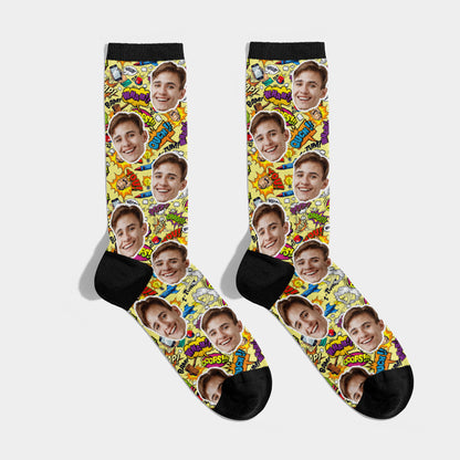 Chaussettes Personnalisées Bandes Dessinées