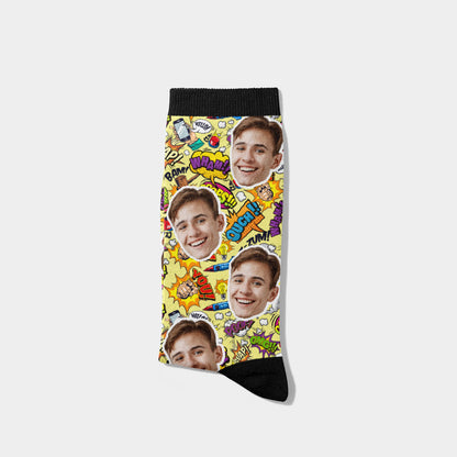 Chaussettes Personnalisées Bandes Dessinées