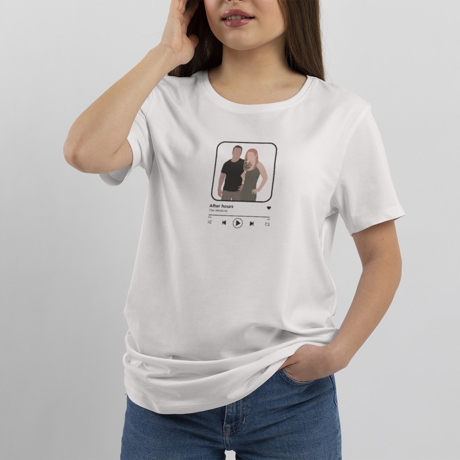 T-shirt Personnalisé Musique Chanson Spotify Avec Illustration