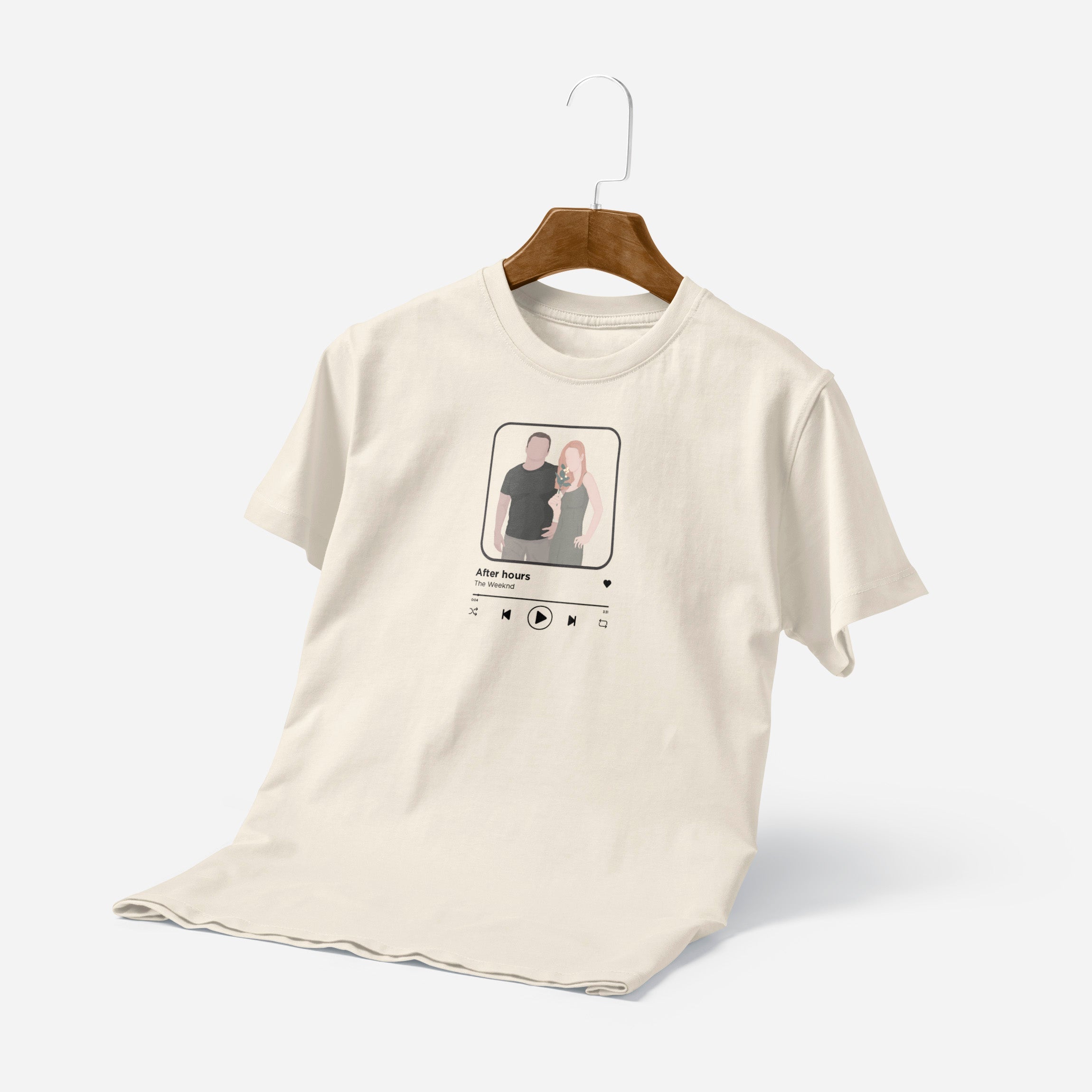 T-shirt Personnalisé Musique Chanson Spotify Avec Illustration