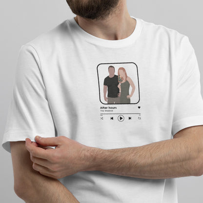 T-shirt Personnalisé Musique Chanson Spotify Avec Illustration